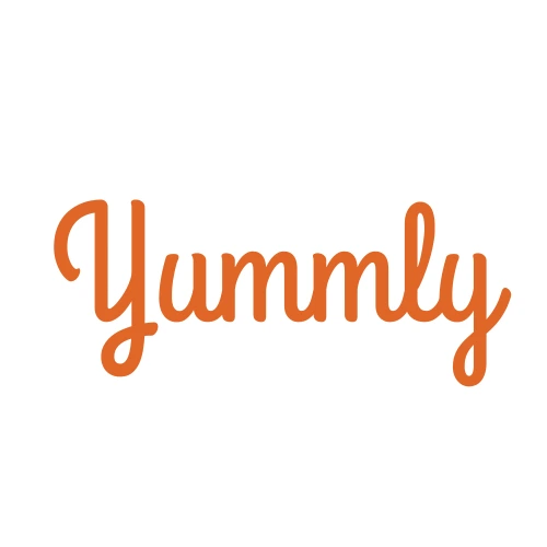 Iconic yummly text on a white background