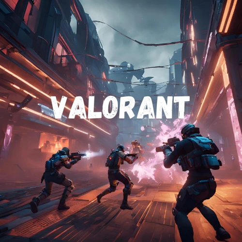 Valorant warfare fight thumbnail with text